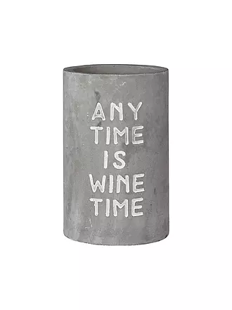 RAEDER | Flaschenkühler aus Beton 21cm "Save Water - Drink Wine" | grau